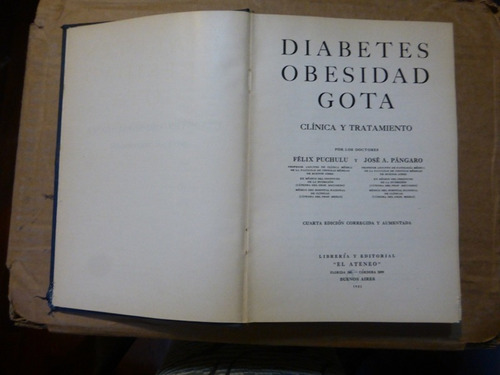 Diabetes Obesidad Gota Clinica Y Tratamiento - F.- Puchulu -