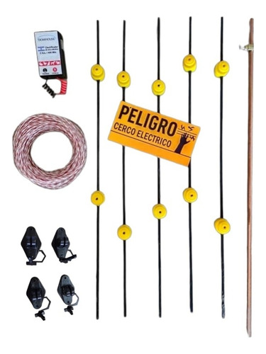 Kit Completo Boyero Cerco Electrico Mascotas Cubre 50 M