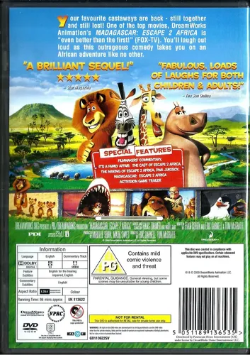 Box 2 Dvds Impor / Complete Madagascar Collection ( Desenho