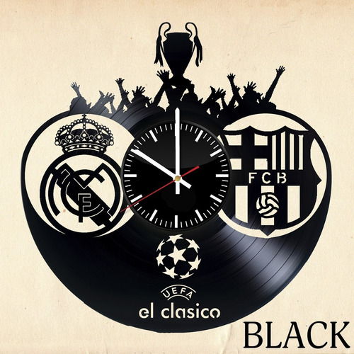 Reloj Corte Laser 1836 Real Madrid Clasico Barcelona