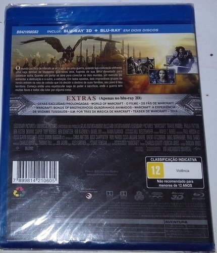 Imagem 2 de 2 de Blu-ray 3d+2d Warcraft (2 Discos) - Lacrado