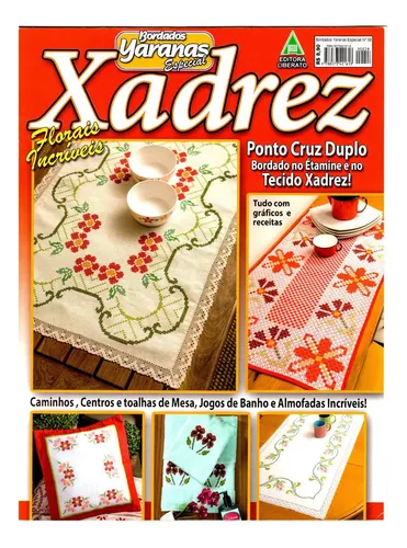 Revista Arte & Artesanato Bordado Tecido Ponto Xadrez N° 8