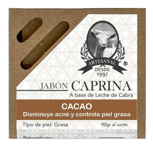 Jabón Caprina / Cacao / Exfoliante / 1 Pieza