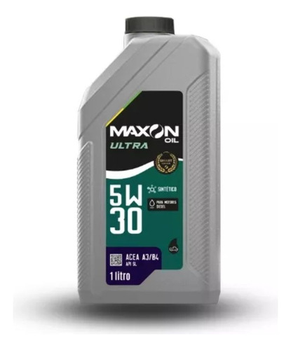 Óleo Sintético Diesel 5w30 Maxon Ultra Acea A3/b4 1 Litro