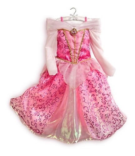 Hermoso Vestido Disfraz Aurora Original Disney Talla 2/3