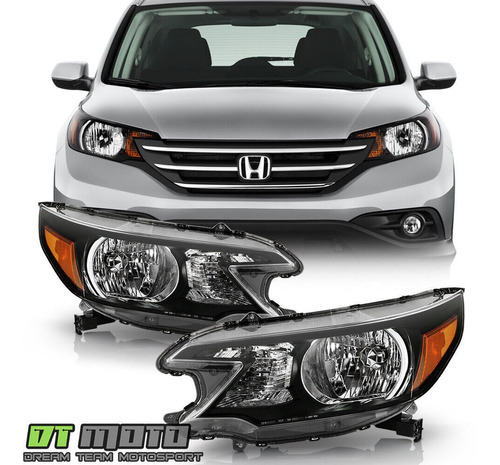 Par Faros Negro Interior Honda Cr-v Ex 2013 2.4l