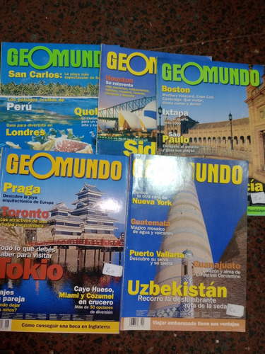 Lote 5 Ejemplares Revista Geomundo