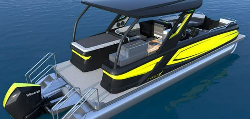 Lancha Pontoon Fboat X Dd Mercury 300px Carreta Encalhe-2024