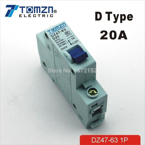 Pastilla Interruptor Termomagnético Cb 20 Amp Dz47-63 (c45n)