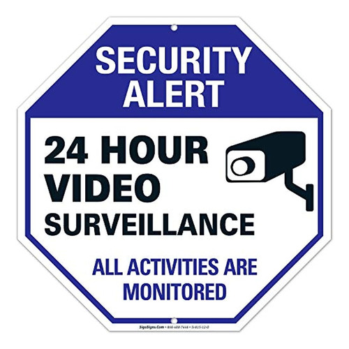 Letrero De Videovigilancia  Alerta De Seguridad Cctv  Letrer