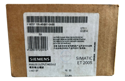 Siemens 6es7 135-4gb01-0ab0 Simatic Et200s Modulo Original
