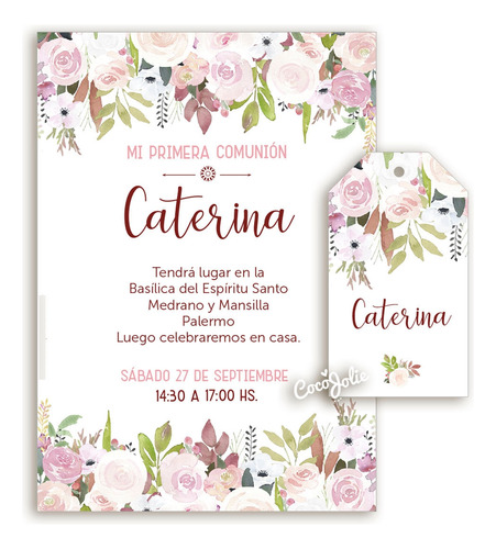 Kit Imprimible Flores Encantadas. Editable Pdf