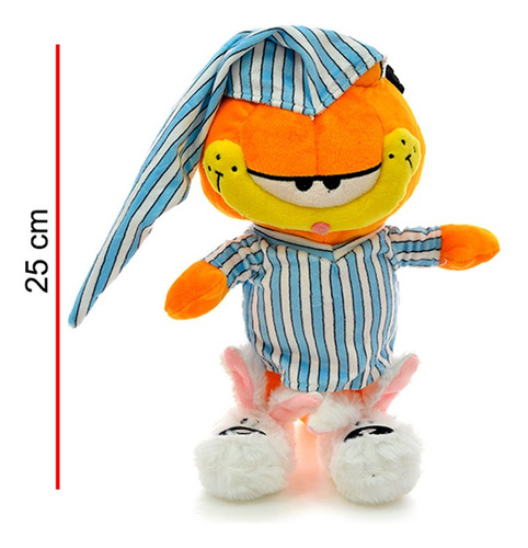 Peluche Garfield En Pijama 25 Cm - Vamos A Jugar