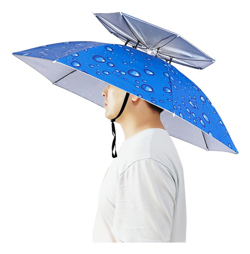 Whi Capa Paraguas Sombrero Con Manos Libres Para Exteriores