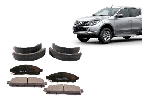 Kit Pastillas + Balatas Tras Mitsubishi L200 2.4 2016 - 2020