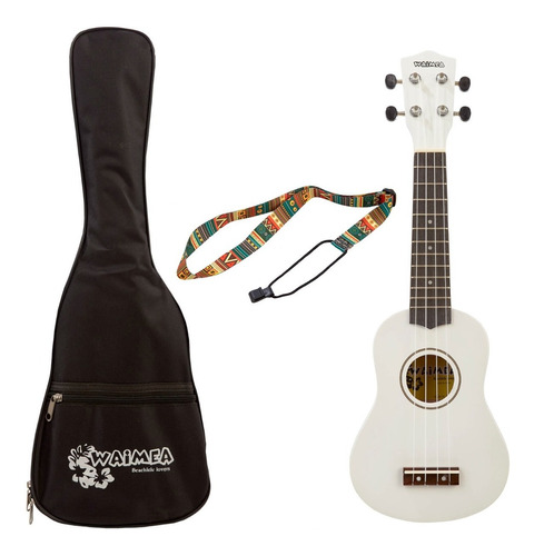 Ukelele Soprano Creep Waimea Blanco + Funda + Correa!