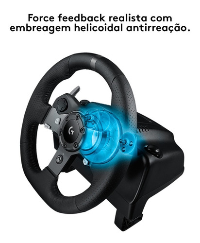 Volante Gamer G920 Driving Force Para Xbox E Pc Logitech Cor Preto