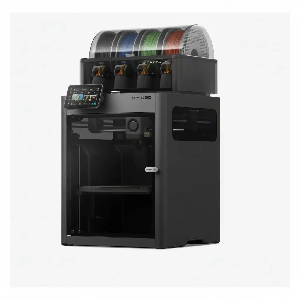 Impressora 3d Bambu Lab Fdm Fechada X2d + Ams Cinza-escuro