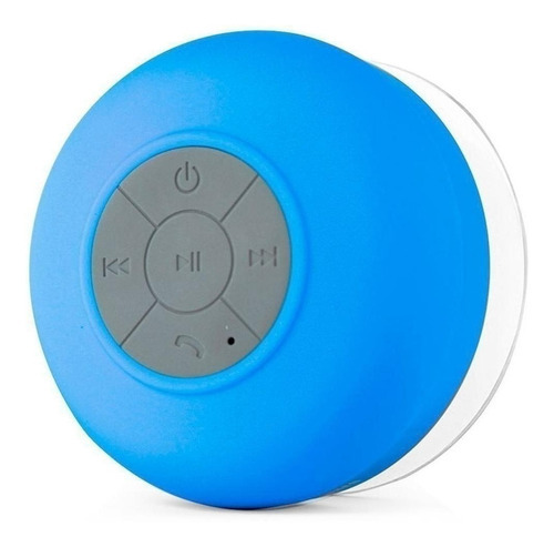 Caixa Caixinha Som Bluetooth Prova Água Banho Banheiro Cor Azul