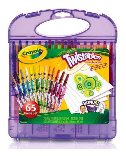 Set Crayola Mini Crayones 65 Colores Twistables + 40 Hojas