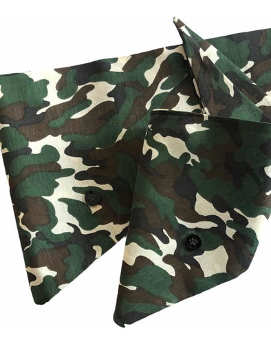 Bandana Pañuelo Para Perro Verde Camuflado Militar
