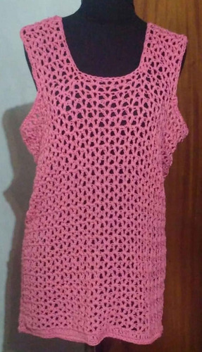 Musculosa, Remera,cerrado Vestido Playero, Crochet Artesanal