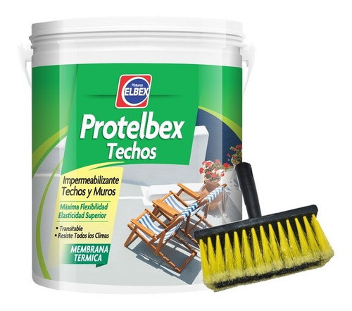 Protelbex Techos 20 Lt. (impermeabilizante Techos Y Muros) 