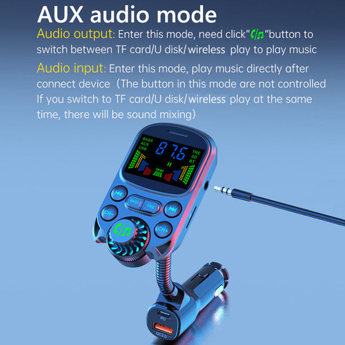 Kit Manos Libres Bluetooth, Receptor De Audio Auxiliar, Carg