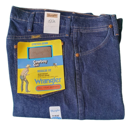 Pantalón Wrangler De Hombre Regular Fit Stretch Azul