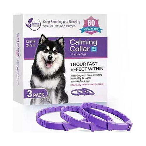 Dogs Calming Pheromones Collar 3 Packs Lasts 60 Days Reliev