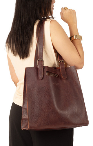 Bolsa Dama Bolsas Mujer Bolsa Tote Bag Julia Piel Yayas Color Cognac