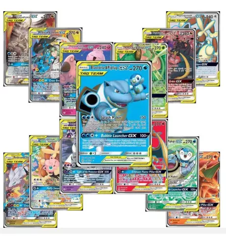 Jogo de Cartas Pokémon 210 - 3 GX, 3 Hologramas, 4 Raros, 100 Energia, 100  Comuns - Mighty Mojo - Deck de Cartas - Magazine Luiza