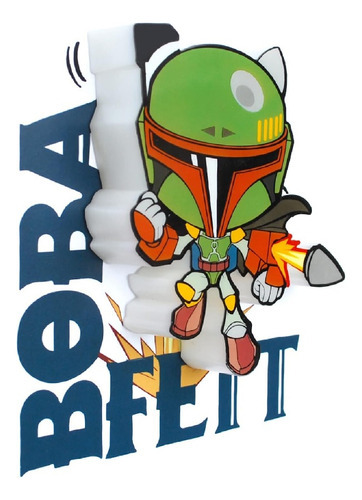 Mini Luminaria Star Wars Boba Fett 3d Deco Light Fx