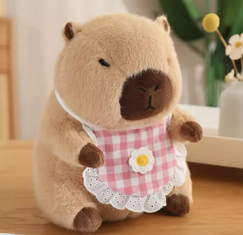 Peluche Capybara + Casa Carpincho Importado Grande Kawaii Marrón Claro