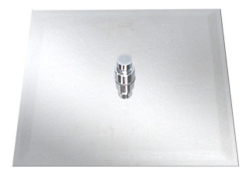 Imagen 2 de 2 de Flor De Ducha Daccord Cuadrada De 20 Cm Acero Inox