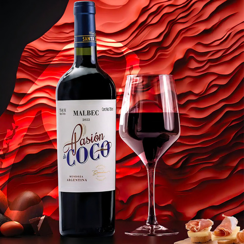 Pack De 2 Vino Tinto Pasion De Coco Malbec 750 Ml