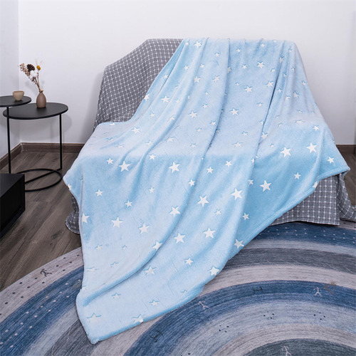 Manta De Franela Luminosa En Blanco Con Forma De Estrella Pe