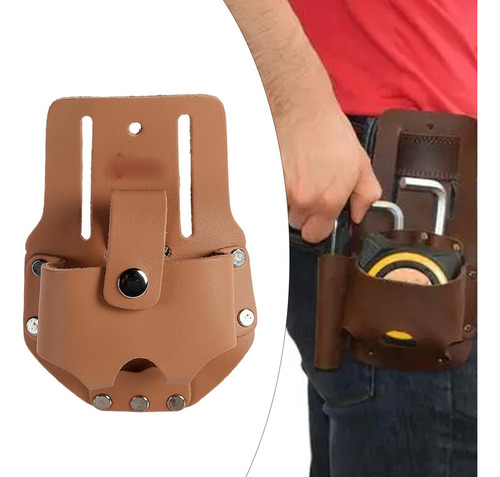 Riñonera Con Cinta Métrica, Bolsa De Cuero Para