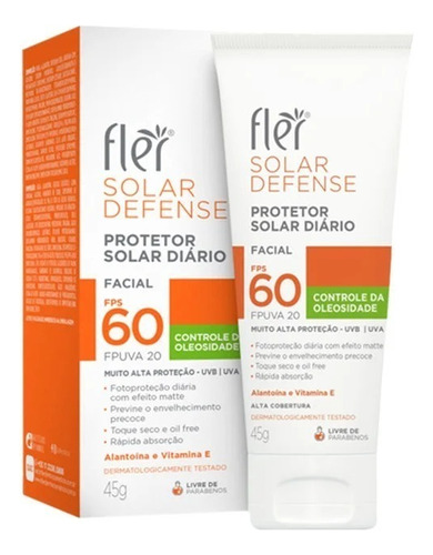 Protetor Solar Defense Fler Fps60 Controle De Oleosidade