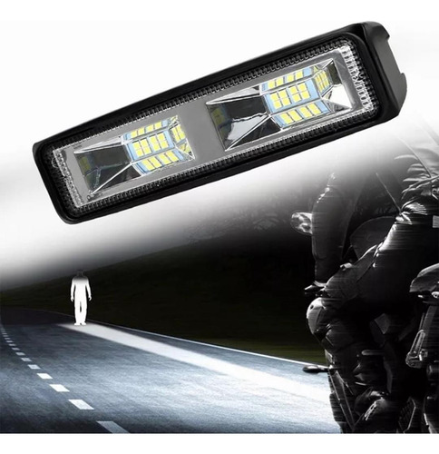 Par Faro 12 Led Barra Luz Fija Y Estrobo
