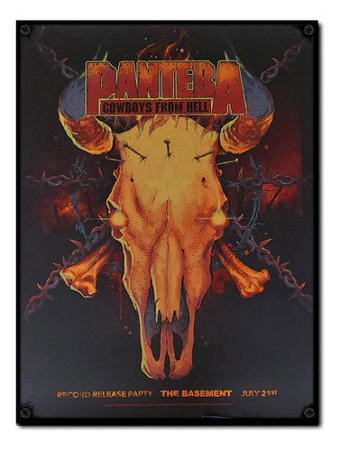 #1665 - Cuadro Decorativo Vintage Pantera Heavy Rock Poster