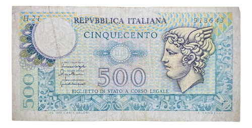 Billete 500 Liras Italia 1976 Pick 95 A