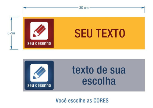 30 Placa Setor Identificação Sala Departamento Personalizada