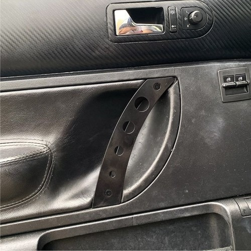 Puxador De Porta New Beetle Aço E Pintura Epóxi Preto/cinza