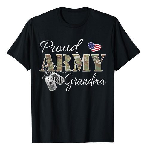 Orgulloso Ejército Abuela Camisa Militar Orgullo Playera