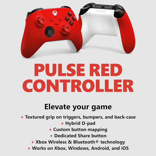 Mando De Juegos Inalámbrico Xbox Core - Pulse Red...