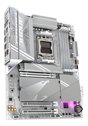 Placa-mãe Gigabyte X870 Aorus Elite Wifi7 Ice Am5 cor branca