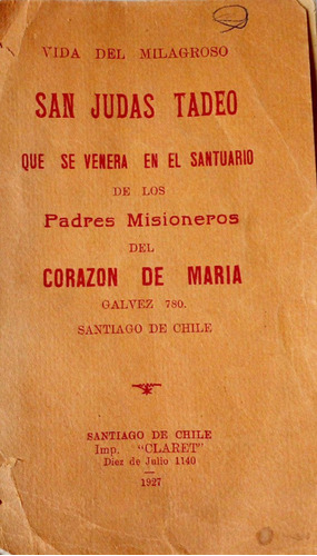 Padres Misioneros San Judas Tadeo 1927