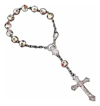 Comprar Rosario Pulsera Cloisonne Virgen María \u002F Cruz (blanca)