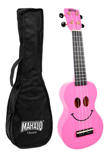 Ukelele Soprano Mahalo Diseño Smile Funda Colores